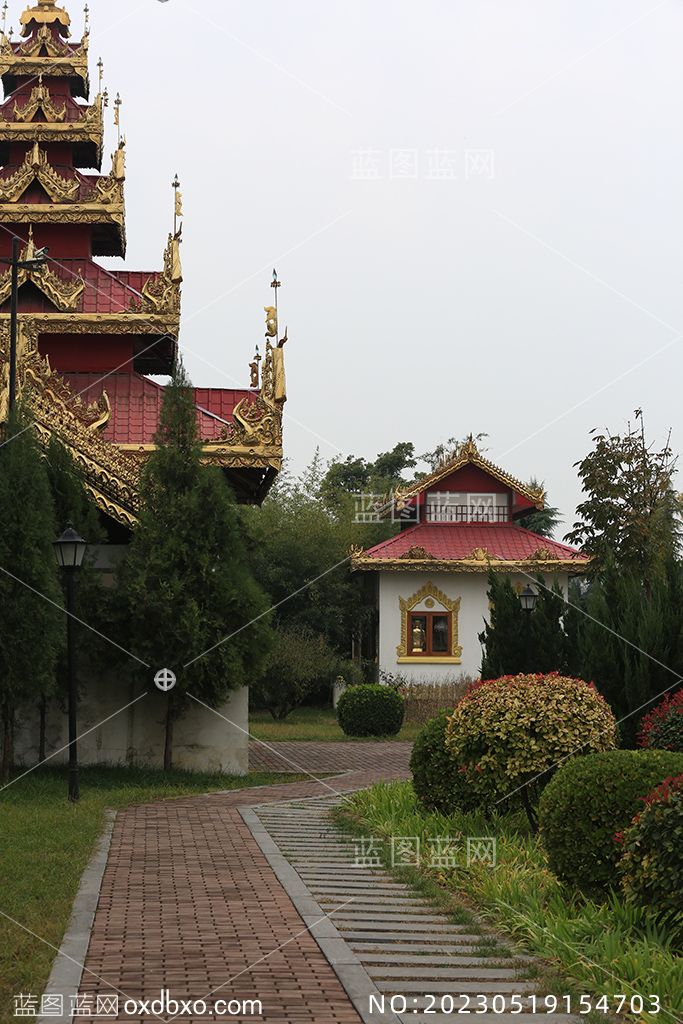 河南白马寺寺庙风景摄影步道砖小路院子素材编号_NO20230519154703