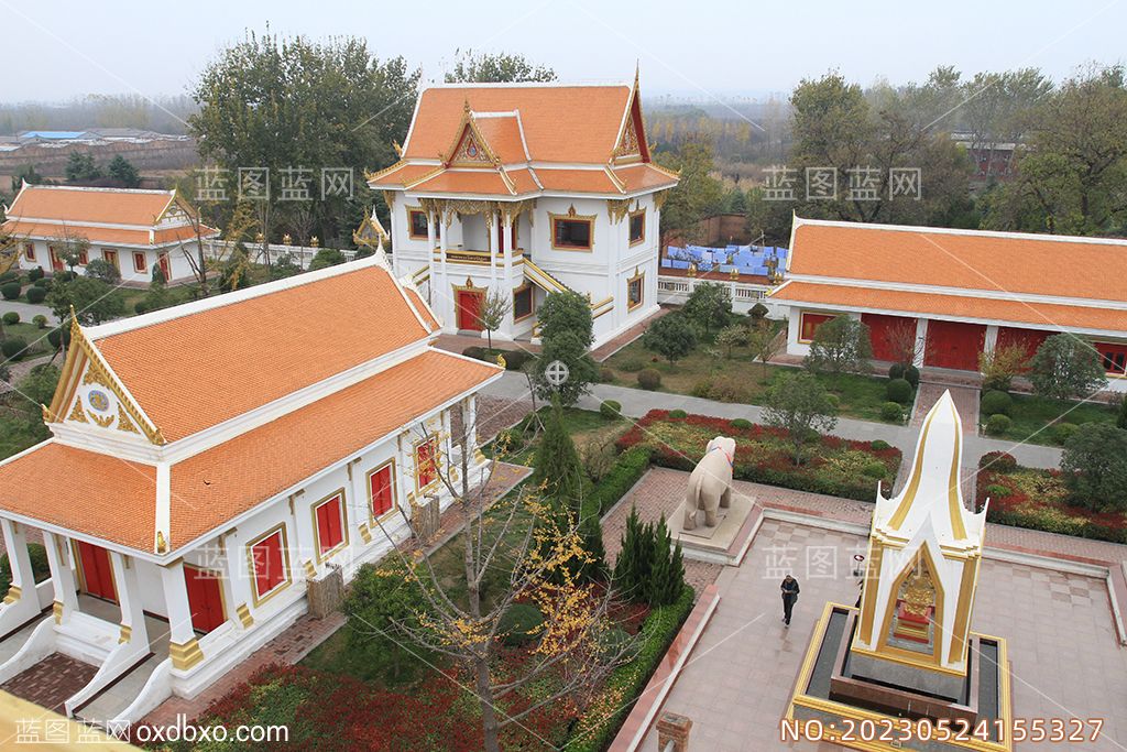 27河南洛阳白马寺泰国庙风光俯视鸟瞰摄影素材编号_NO20230524155327.jpg