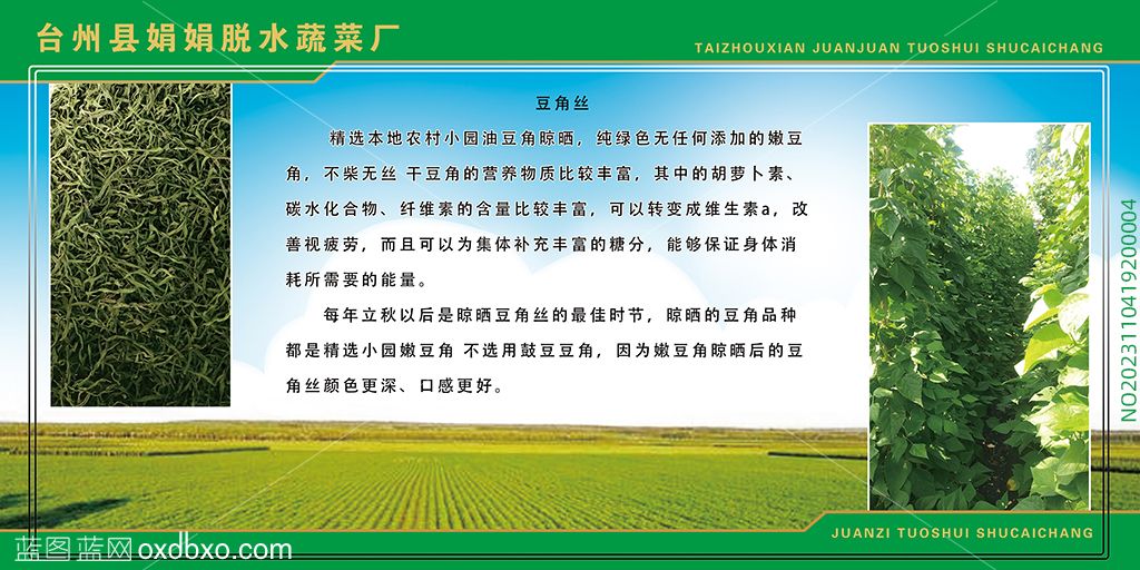 绿色食品豆角丝绿色农业干菜大地蓝天空绿色产业图板设计素材_编号NO2023110419200004.jpg