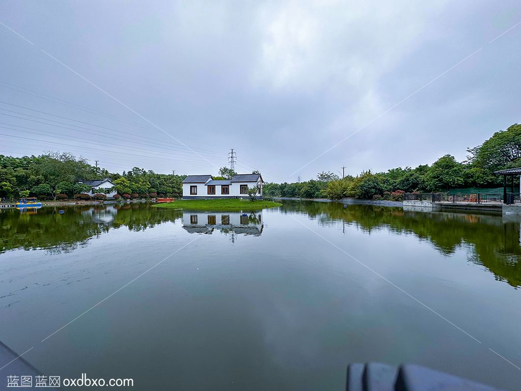 江南水乡风景风光素材白房子湖水无锡风光广阔大视野
