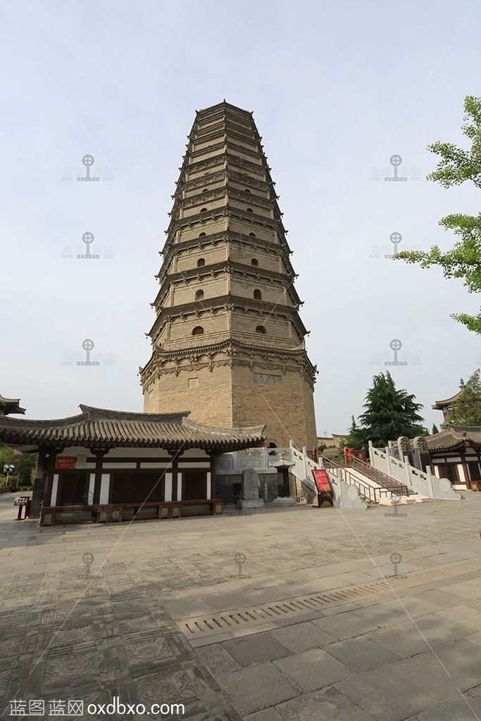 商用摄影古塔古建筑古文化西安法门寺