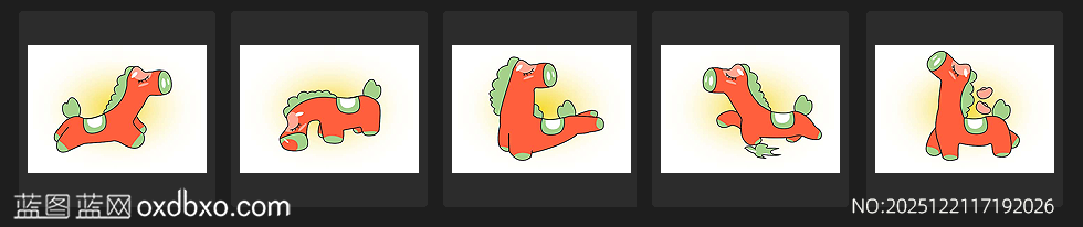 商用素材卡通可爱小马活层PSD线描卡通马年幼马漫画线条_作品编号NO:2025122117192026