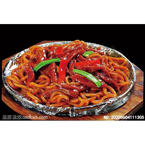 铁板牛柳乌冬面菜谱湘菜系列美食菜牌素材_作品编号NO:20200604111305