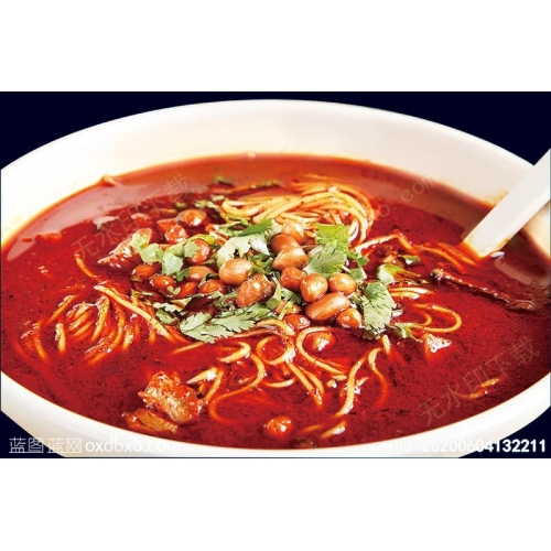 圣诞树酸辣牛肉面菜谱湘菜系列美食菜牌素材_作品编号NO:20200604132211