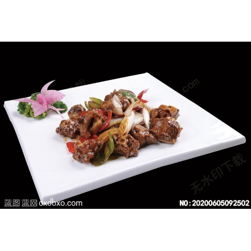 烧汁牛尾菜谱湘菜系列美食菜牌素材_作品编号NO:20200605092502