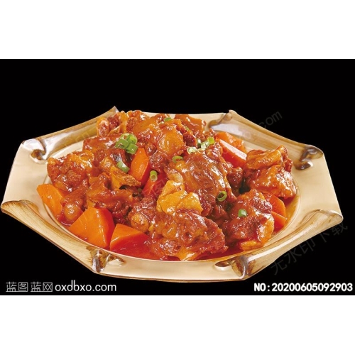 红烧牛尾菜谱湘菜系列美食菜牌素材_作品编号NO:20200605092903