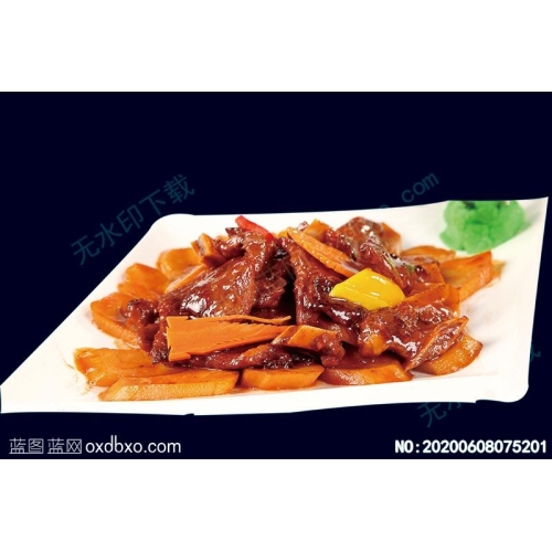 百灵菇炒牛仔骨菜谱湘菜系列美食菜牌素材_作品编号NO:20200608075201