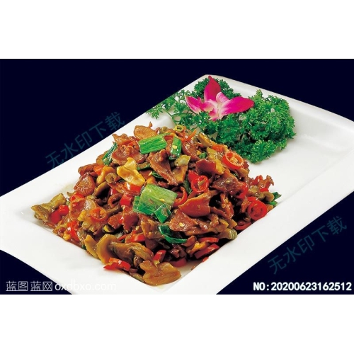 榨菜拌鸡胗菜谱湘菜系列美食菜牌素材_作品编号NO:20200623162512
