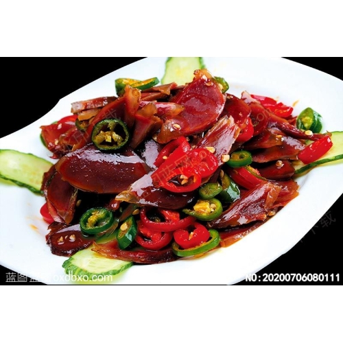 泰椒拌鸭胗菜谱湘菜系列美食菜牌素材_作品编号NO:20200706080111