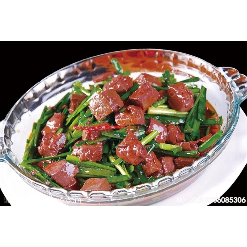 风味炒鸭血菜谱湘菜系列美食菜牌素材_作品编号NO:20200706085306