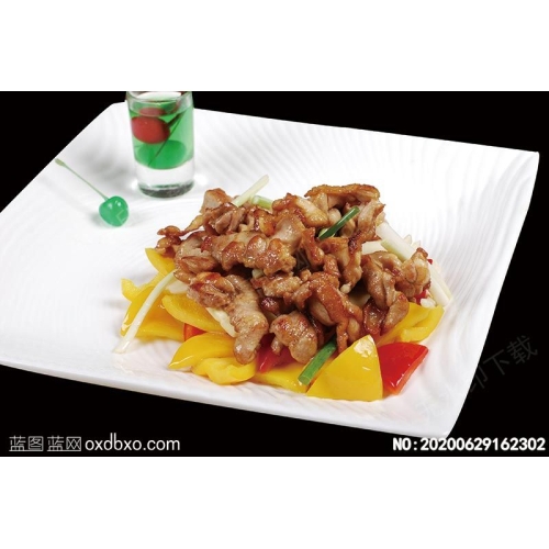黑椒三黄鸡菜谱湘菜系列美食菜牌素材_作品编号NO:20200629162302