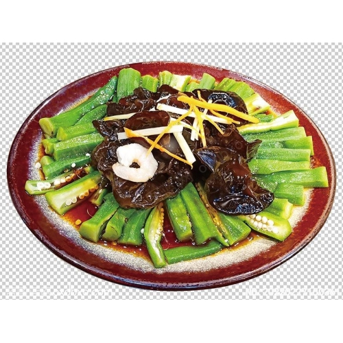 凉拌秋葵美食活层免扣图片美食素材_作品编号：20220227150361