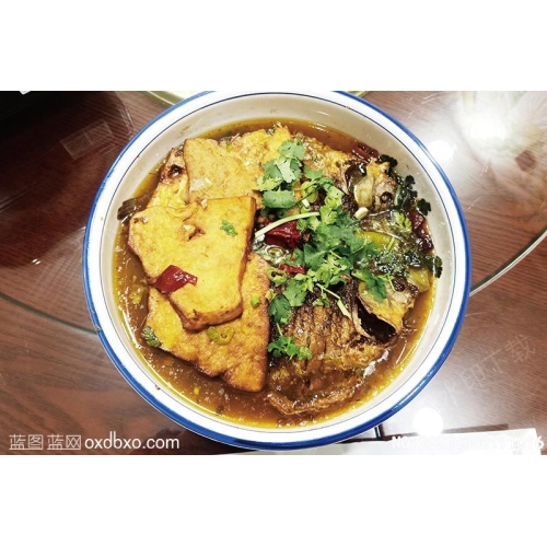 豆腐泡扒鱼头扒豆腐泡原创美食菜谱摄影图片素材_作品编号：20220308191016