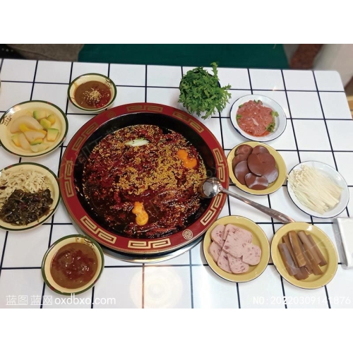 重庆麻辣火锅原创美食菜谱摄影图片素材_作品编号：20220309141876