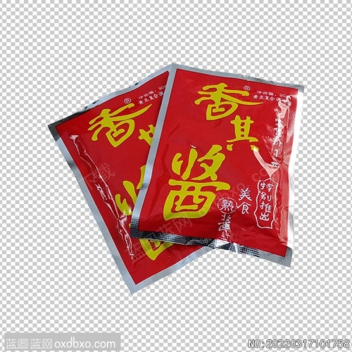 方便香其酱袋装免抠PNG素材_素材编号：20220317101758