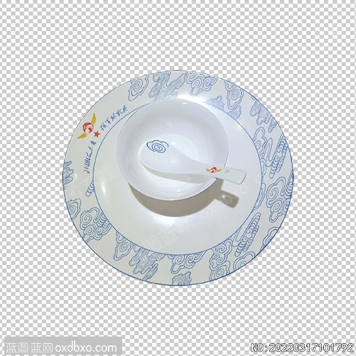 古典云纹餐具套装免抠PNG素材_素材编号：20220317101792