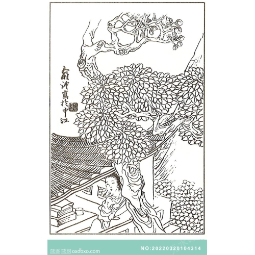 芥子园画谱人物画法白描中国传统国画素材_作品编号：NO:20220320104314