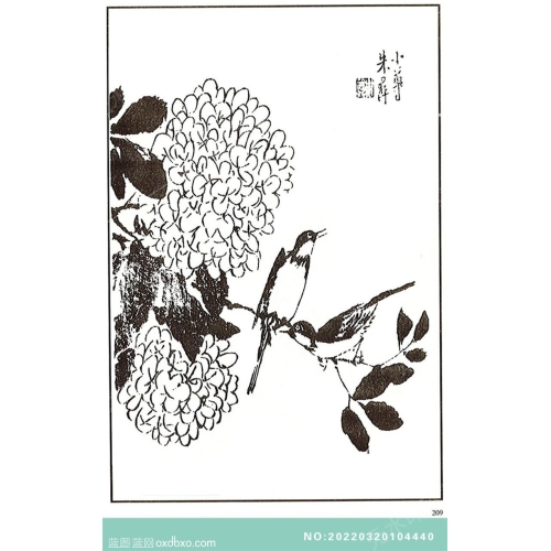 芥子园翎毛花卉画法中国传统国画素材_作品编号：NO:20220320104440