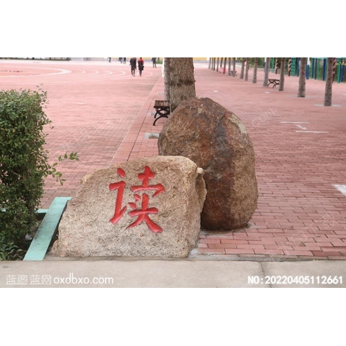 校园石刻读书校园文化石摄影素材编号:20220405112661