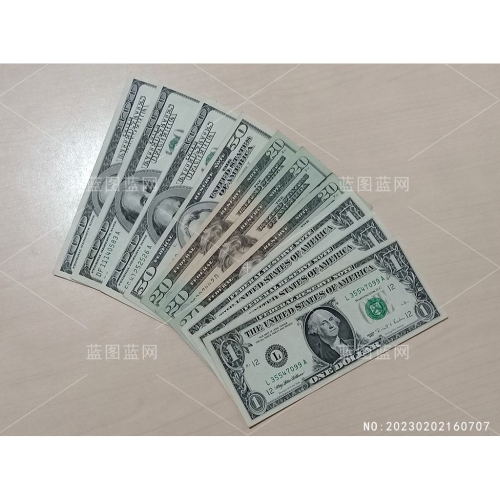 一美元货币美钞1美元1美圆一美园一美刀钞票素材编号_NO:20230202160707