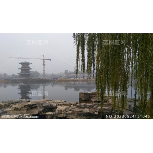 陕西西安古塔风景古塔建筑摄影素材编号_NO20230524151045