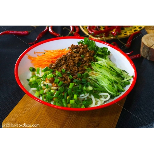 麻辣拌面美食摄影素材