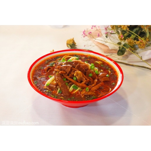 羊杂面羊杂汤面抻面手拉面热汤面美食摄影图片素材