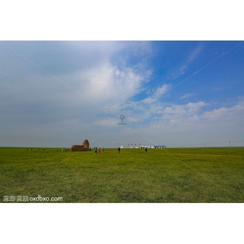 内蒙古 呼伦贝尔  蓝天空 白云 远山 大草原 风情 风光 风景 商业摄影 商用素材