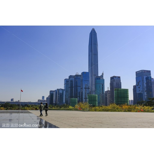深圳市城市建筑城市风貌 广场 高楼大厦  风景 风光 景观 商业摄影 商用素材