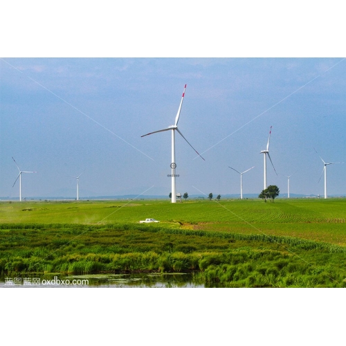 风力发电 大风筝 风情 风光 风景 工业摄影 商业摄影 商用素材