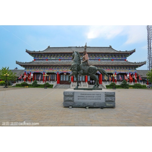 黑龙江望奎博物馆 爱新觉罗 努尔哈赤 铜像 皇帝 雕塑 帝王 雕像 皇上 塑像 商业商用摄影图片素材