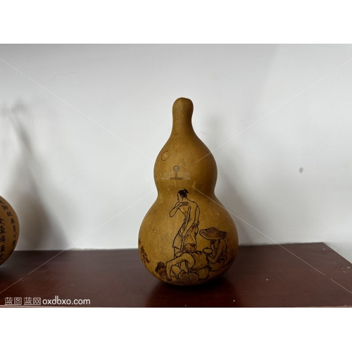 古代农民农夫种地赤膊种田烫画葫芦烙画民间艺术工艺品摄影免费民间工艺品图片