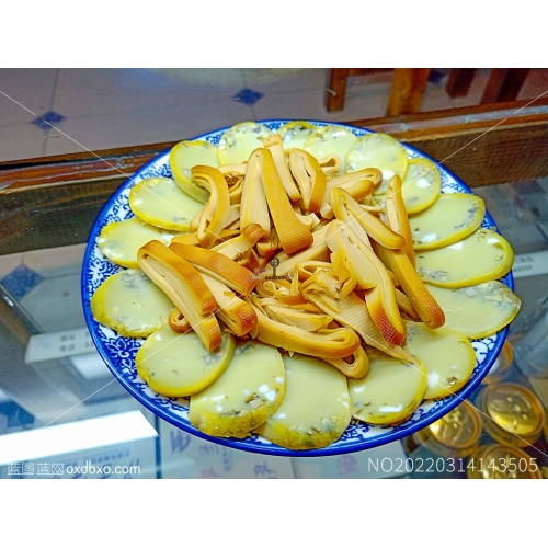 清真焖子拼盘清真焖子干豆腐卷拼盘原创美食菜谱摄影图片素材_作品编号：20220314143505
