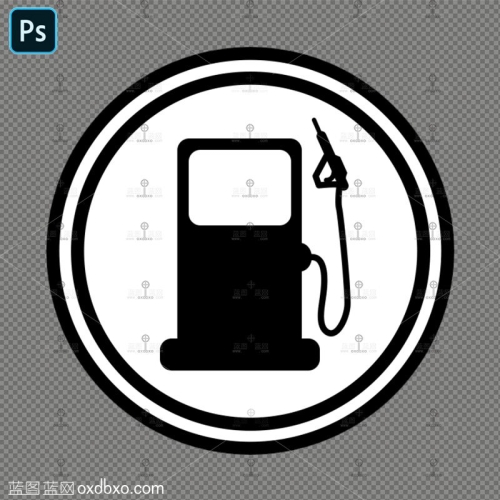 商用素材加油机图标标志标识PSD活层