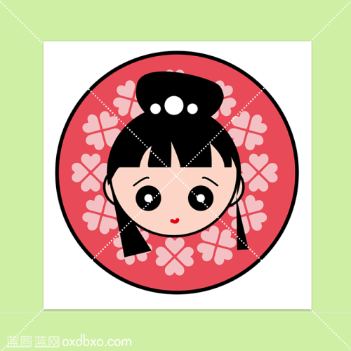付费商用素材日本樱花少女小女孩小姑娘日式寿司店logo餐饮 矢量 分层 食品 美食 店招 