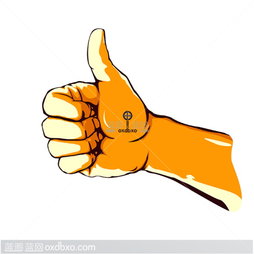 商用素材大拇指点赞手造型赞同肯定称赞psd免抠素材